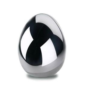 Ceramiczna figurka srebrne jajko 8cm Wiosna Wielkanoc stroik prezent