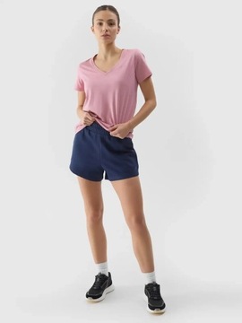 KRÓTKIE SPODENKI DAMSKIE 4F DRESOWE SPORT CASUAL BAWEŁNA WIOSENNE SS24F286