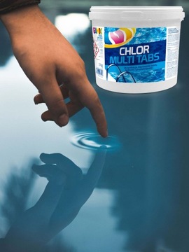 Химия для бассейнов Хлор в таблетках 200г MultiTabs 5кг 3в1 Дезинфекция
