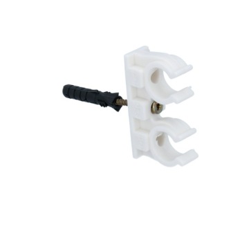 50x ДВОЙНОЙ ДЕРЖАТЕЛЬ ТРУБ 16–18 мм, ФИКСИРУЮЩИЙ ЗАЖИМ ДЛЯ ТРУБ PEX, Медь, ПП