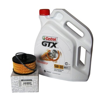OLEJ CASTROL GTX 5W30 RN17 FILTR 1.0 1.2 1.3 TCE