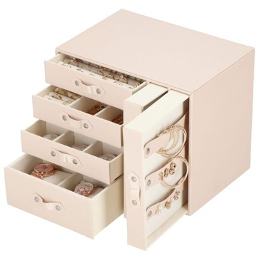 SZKATUŁKA NA BIŻUTERIĘ ETUI ORGANIZER PUDEŁKO ELEGANCKIE KUFEREK DLA KOBIET