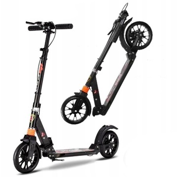 HULAJNOGA URBAN SCOOTER DUŻA 2 AMORTYZATORY CZARNA
