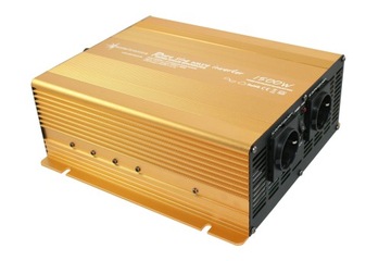 PRZETWORNICA NAPIĘCIA CZYSTY SINUS 1500 WATT SOLARTRONICS 12V/230V USB GOLD