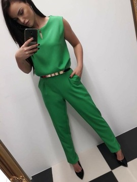 СЕРЫЙ ELEGANT TAILORED комбинезон с разрывом М