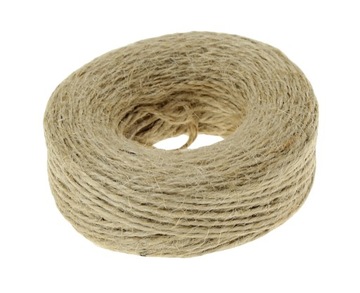 Sznurek Jutowy Naturalny Ozdobny Pakowy 2mm 50m