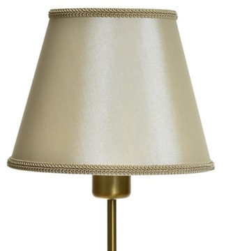ABAŻUR KLOSZ STOŻEK JASNY BEŻ FI 24 CM E27 + DEKOR