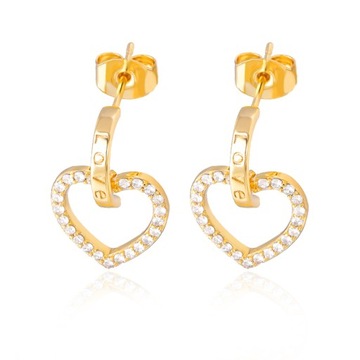Stainless Steel Heart Earrings For Women Vintage