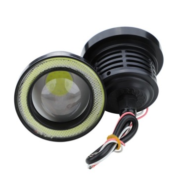 OKRAGLE SWIATLA DO JAZDY DZIENNEJ 2w1 DRL Nebelscheinwerfer COB Linse + RING 89mm | thumb 5
