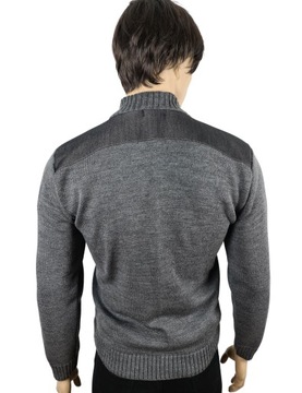 sweter rozpinany gruby ciepły POLSKI grafit XL