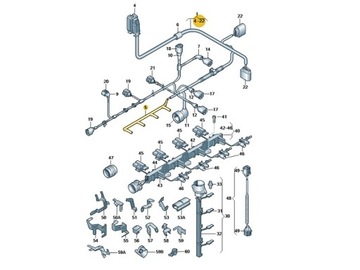 Жгут проводов моста свечей накаливания 1.9 TDI 2.0 TDI VW OE