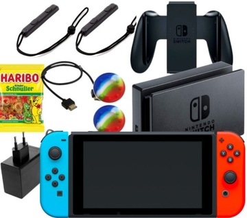 MEGA FUN KONSOLA NINTENDO SWITCH 32GB V2 MEGA KOMPLET NA START