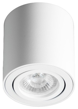 Накладной галогенный светильник GU10, белый точечный светильник, прямой цилиндр.