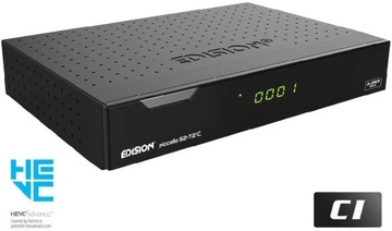 Odbiornik Piccollo Edision S2/T2/C plus CI DVB-T2 HD HDMI czarny