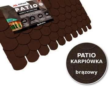 MATIZOL Gont Bitumiczny Karpiówka BRĄZ 3,85m2