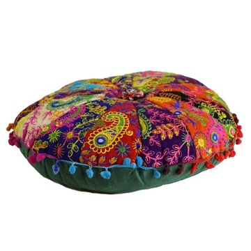 INDYJSKA PUFA PODUSZKA DO SIEDZENIA MEDYTACJI JOGI PACZŁORK BOHO HANDMADE