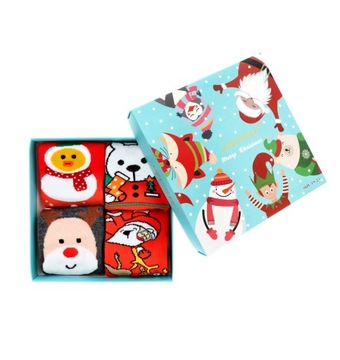 ДЕТСКИЕ РОЖДЕСТВЕНСКИЕ НОСКИ В ПОДАРОК, 4 ПАРЫ