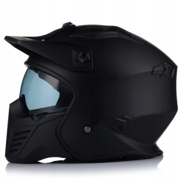 МОТОЦИКЛЕТНЫЙ ШЛЕМ | VITO BRUZANO MATT | ОТКРЫТЫЙ + ЧЕЛЮСТЬ + ВИЗОР + КОЗЫРЕК