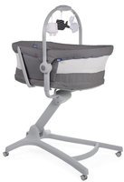 Chicco Baby Hug 4w1 Air Leżaczek / Fotel / Krzesełko do Karmienia Dark Grey