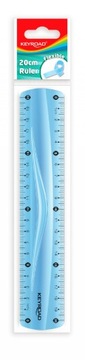 LINIJKA PLASTIKOWA KEYROAD 20CM ELASTYCZNA MIX