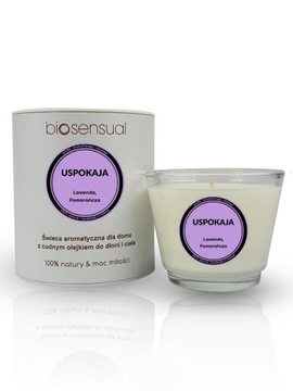 Świeca do masażu naturalna olejki USPOKAJA 80g