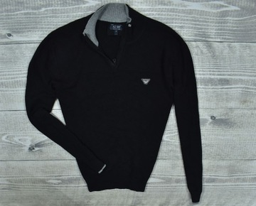 ARMANI JEANS Bawełniany Sweter Męski Half Zip / S