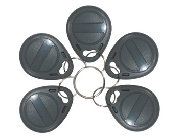 Brelok TAG RFID Unique 125kHz T5577 EM4305 programowalny szary 50 sztuk