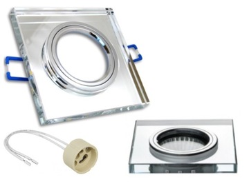 Halogen Oprawka Szklana Sufitowa z Paskiem Led ECO