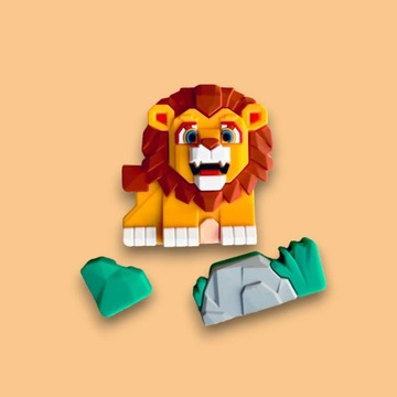 Klocki do aparatu Mini Puzzle Lion King