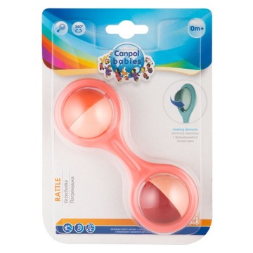 Штанга-погремушка Canpol Babies розовая