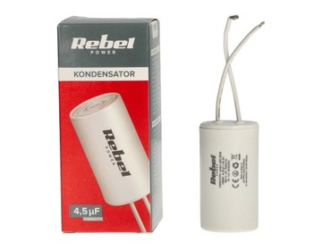 Kondensator rozruchowy silnikowy 4,5uF 450V URZ3208 Rebel