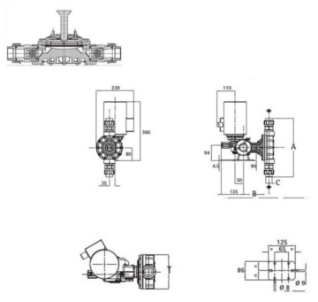Насос TAURUS 310 л/ч, 7 бар ПВХ EPDM Injecta удобрение