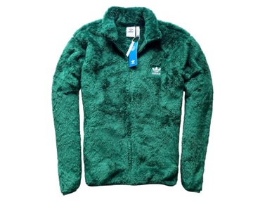 ADIDAS ORIGINALS ESSENTIALS + СПОРТИВНАЯ КУРТКА ИЗ ПУШИСТОГО ФЛИСА СВИТШОТ МИШКА XL