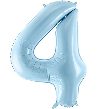 Balon foliowy Niebieski liczba 4 Urodziny 86cm