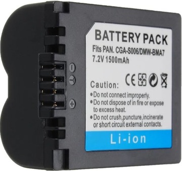 Akumulator Bateria CGA-S006E do Panasonic DMC-FZ8 DMC-FZ18 DMC-FZ28 1500mAh