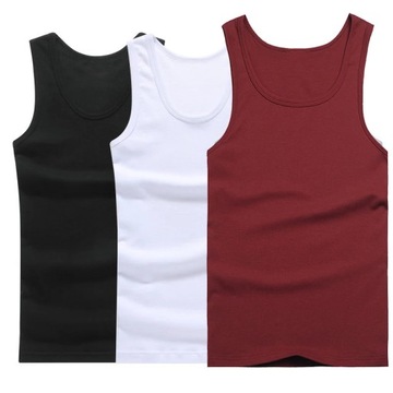 Bezrękawy Tank Top Solid Muscle Kamizelka Podkoszulki O-hals Odzież