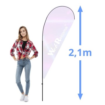 Maszt do windera beachflag, łezka, husar Slim Mini