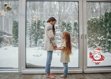 Наклейка на окно РОЖДЕСТВЕНСКАЯ ЗВЕЗДА №. 3 двусторонние наклейки