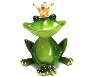 ФИГУРКА ЛЯГУШКА С КОРОНОЙ 12Х10,5Х8