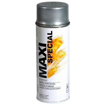 MAXI SPRAY FARBA ŻAROODPORNA SREBRNA GRILLA TŁUMIKÓW WYDECHÓW 800 SREBRNY