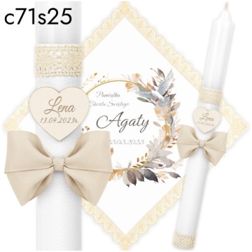 Халат для крещения и свеча, набор из 2 коробок для свечей IHS Baptism Candle