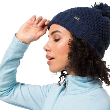 CZAPKA ZIMOWA JACK WOLFSKIN Z POMPONEM DAMSKA M
