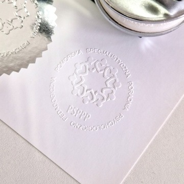 Сухой штамп 41 мм ВЫПУКЛЫЙ штамп Ваш логотип, рисунок, текст и графика