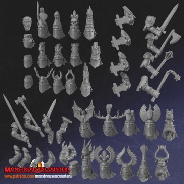 Отряд пеших рыцарей (модульные позы) — чудовищные встречи