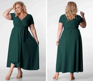 Maxi Długa bardzo elegancka sukienka na wesele Plus Size KOLORY (46-54) 48