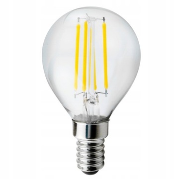 ŻARÓWKA LED E14 6W KULKA FILAMENT EDISON RETRO