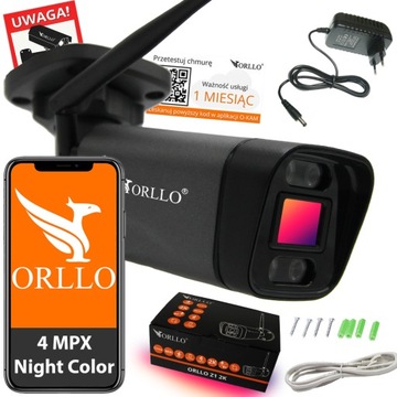 Kamera Zewnętrzna WiFi IP POE 4Mpx ORLLO Z1-UV 2K + Chmura GRATIS