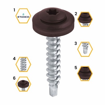 ВИНТЫ ФЕРМЕРСКИЕ ETANCO 8017 4.8X35 TORX 250 шт.