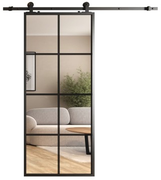 Drzwi Szklane Przesuwne System Loft 85 Lustro 8A