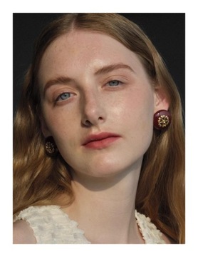 Женские серьги, изысканная работа с эмалью.